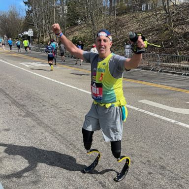 VIDEO: Double amputee runs Boston Marathon to pay tribute to 2013 victims 