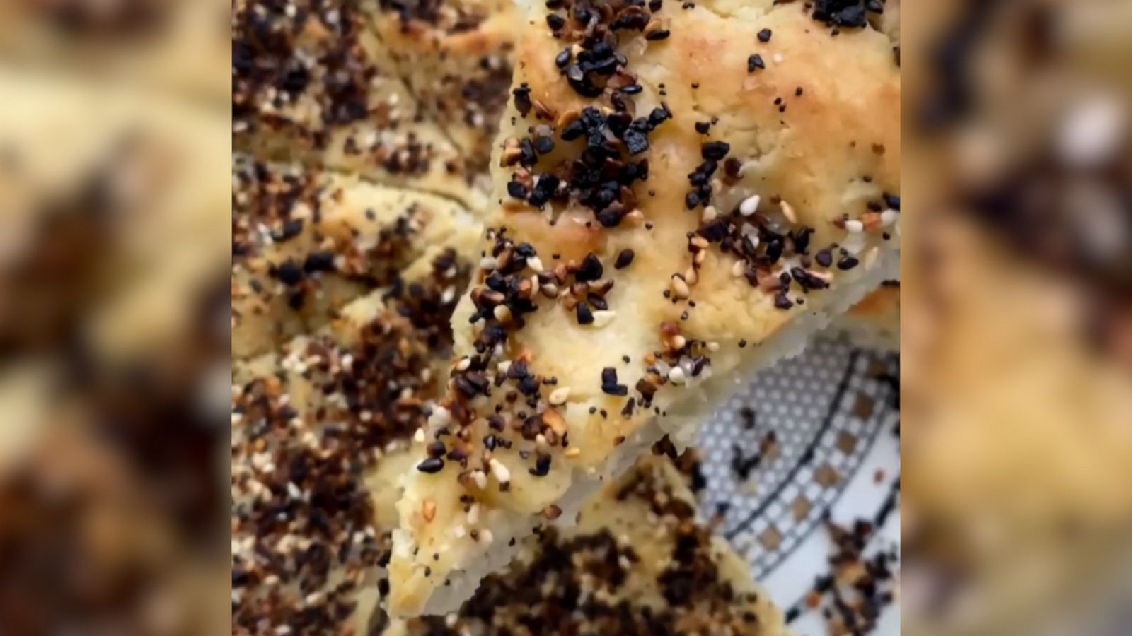 VIDEO: How to make vegan everything bagel focaccia bread