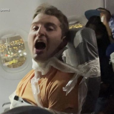 VIDEO: Unruly passenger duct-taped on flight sentenced to 60 days in jail