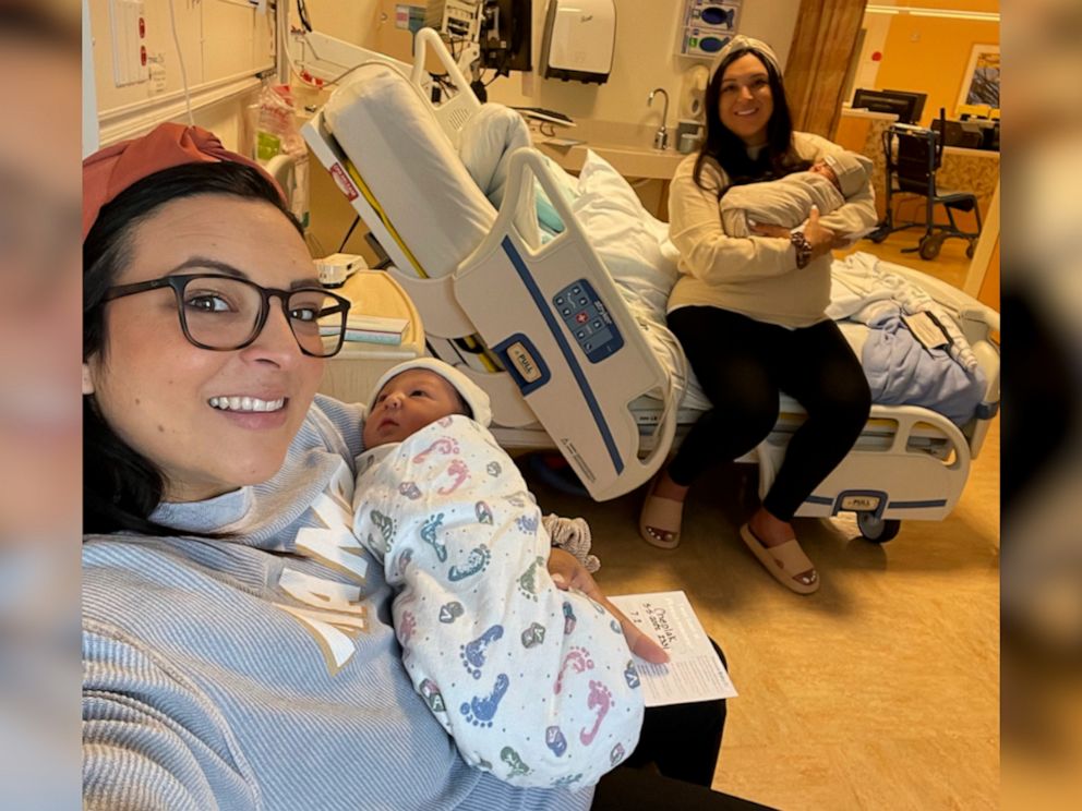 Twins give birth to sons on the same day at the same hospital