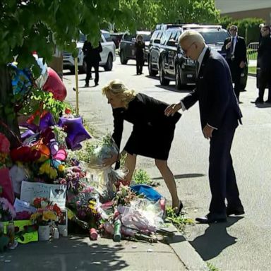 VIDEO: Biden visits scene of fatal Buffalo shooting