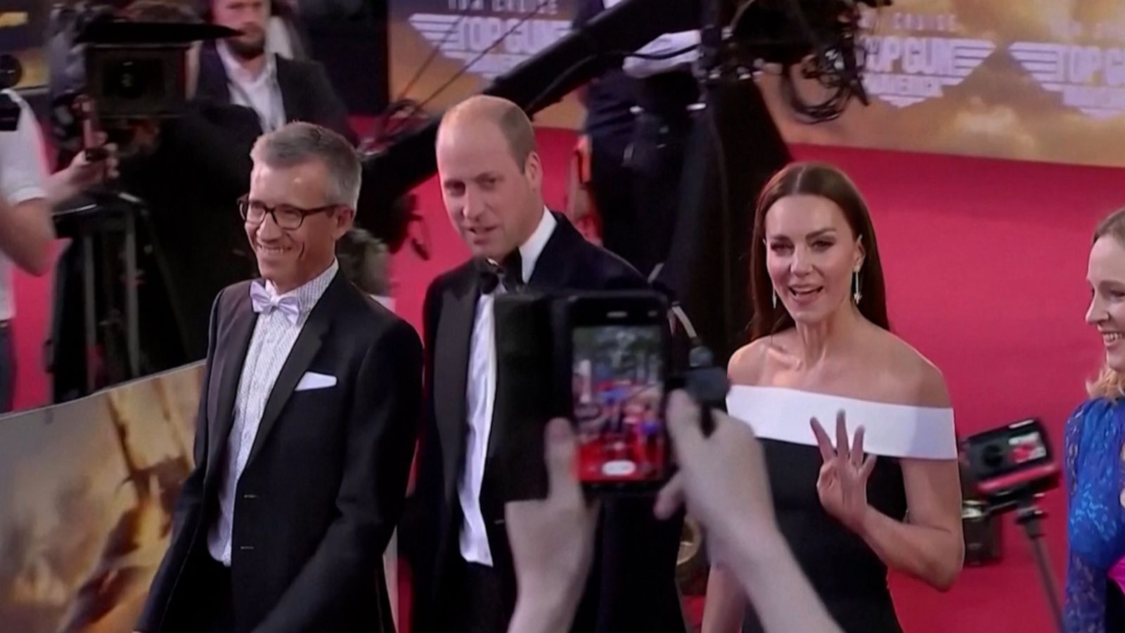 VIDEO: Prince William, Kate make appearance at 'Top Gun: Maverick' premiere