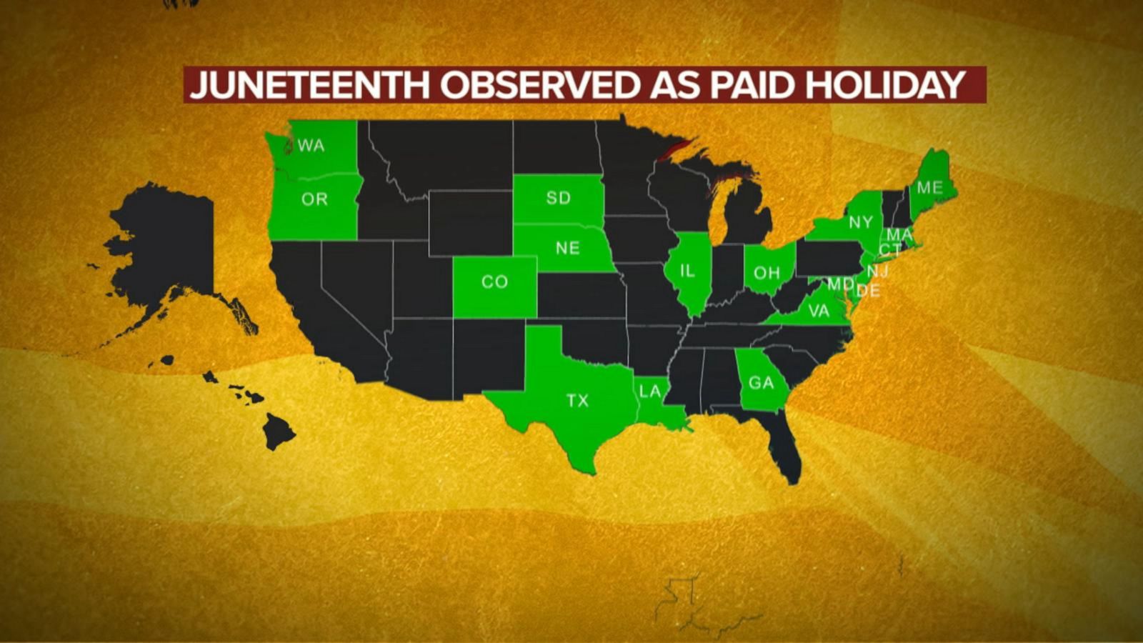 Only 18 states recognize as paid holiday Good Morning America