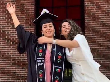 WATCH:  First-generation student honors her immigrant mom on graduation day