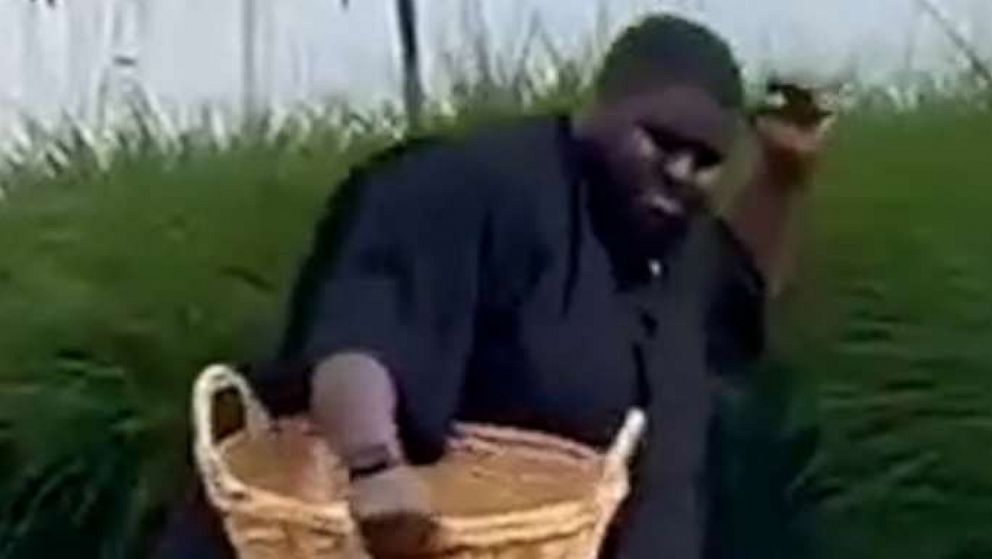 PHOTO: Man was the flower man at his cousin's wedding