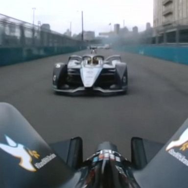 VIDEO: Formula E brings electric car racing to New York