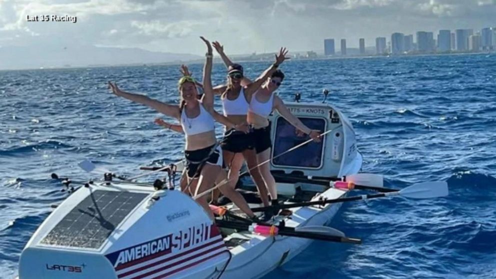 VIDEO: All-female rowing crew breaks women’s world record on trip from California to Hawaii