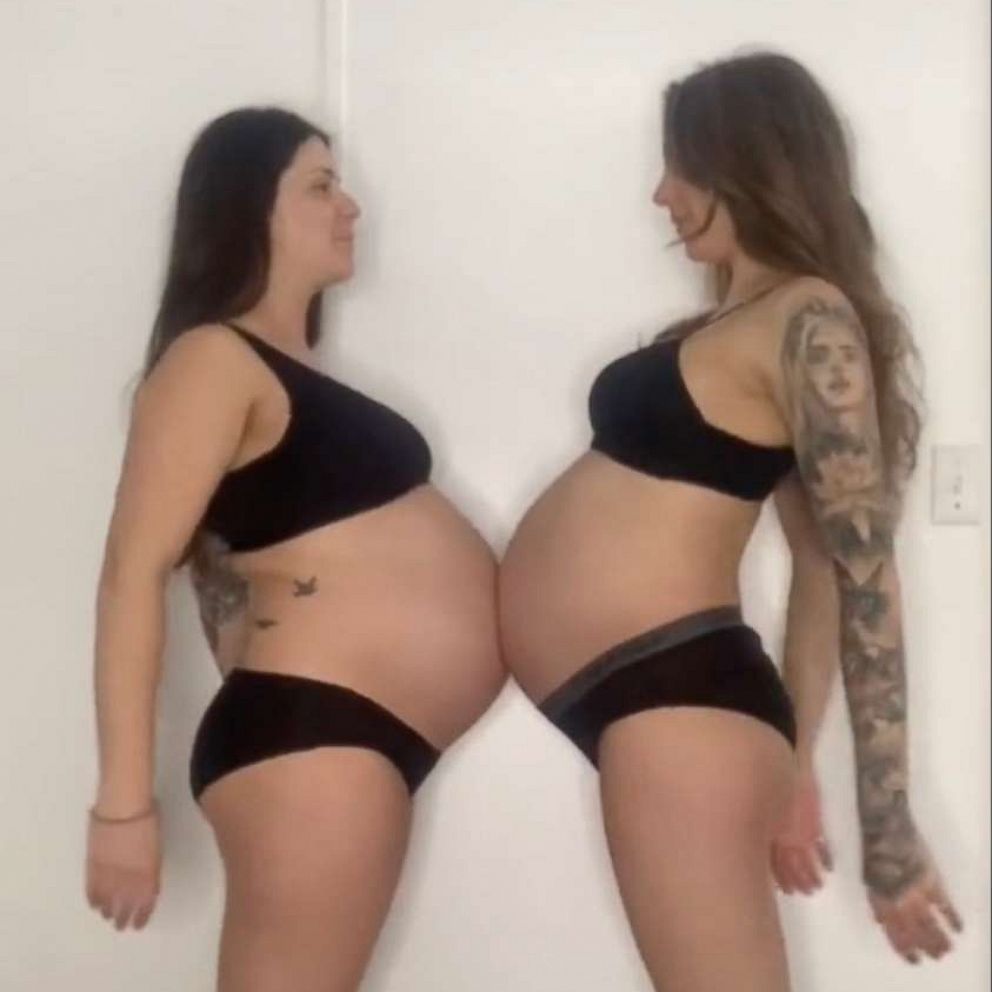 VIDEO: Sisters get pregnant at same time and document journey on TikTok