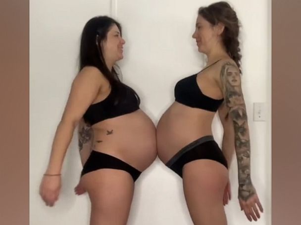 Sisters get pregnant at same time and document journey on TikTok - Good  Morning America