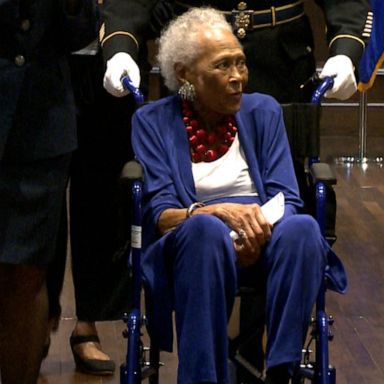 VIDEO: 102-year-old World War II veteran from all-Black, all-female battalion honored