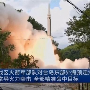 VIDEO: China fires missiles near Taiwan following Pelosi visit