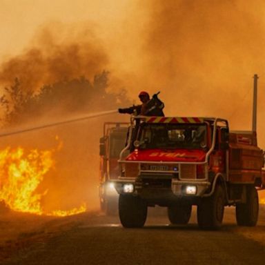 VIDEO: Thousands evacuated as wildfires rage in France