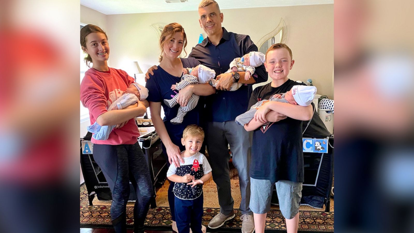 VIDEO: Family of five almost doubles with birth of ‘ABCD quadruplets’