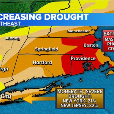 VIDEO: Drought crisis in Northeast worsens, flash flood threats out West