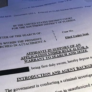 VIDEO: DOJ releases redacted affidavit supporting search of Mar-a-Lago