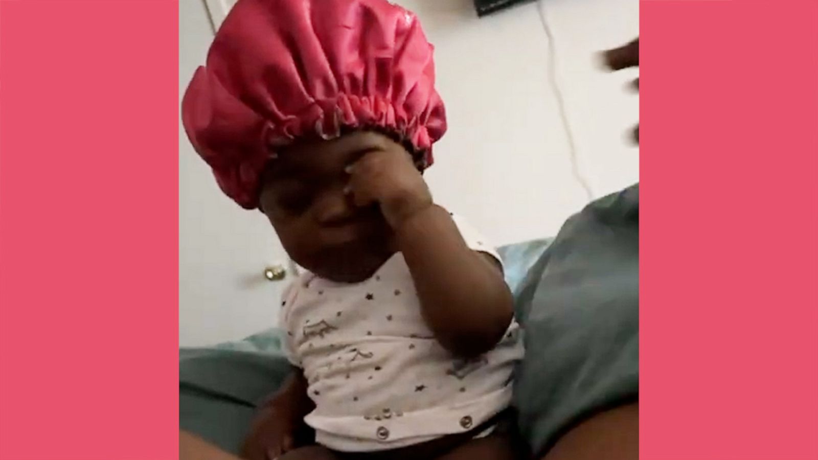 VIDEO: Baby has hilarious reaction to dad waking her up for diaper change