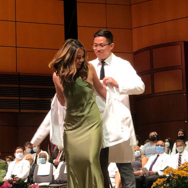 Medical school student gets white coat from older brother in touching  ceremony - Good Morning America