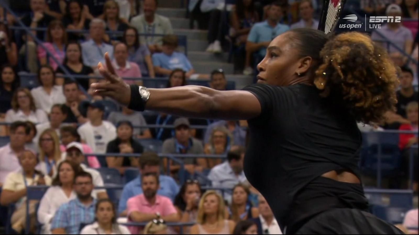 Serena Williams takes court for 3rd round match at US Open