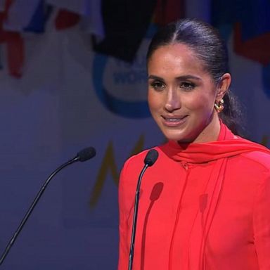 VIDEO: Meghan Markle speaks out in UK, 1st public speech since stepping back