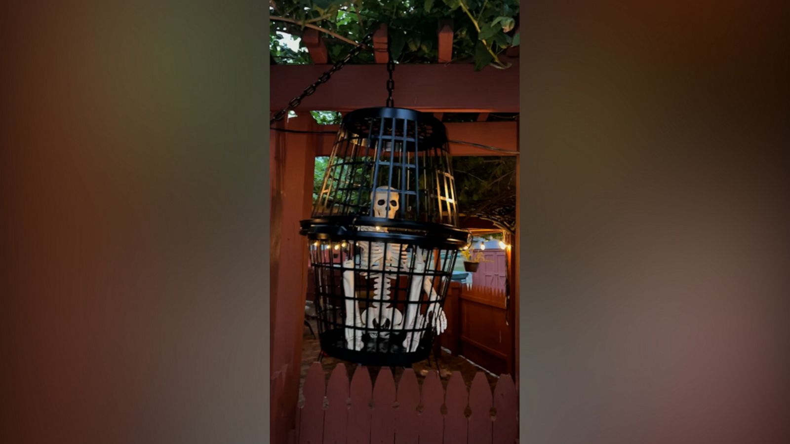 VIDEO: How to make a fun DIY skeleton cage for Halloween with no tools