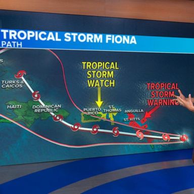 VIDEO: Tropical Storm Fiona moves toward Puerto Rico