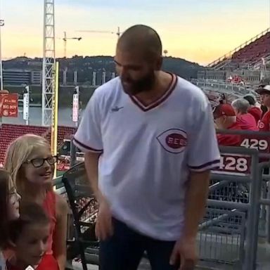 VIDEO: 1st baseman hangs out with fans during Wednesday night's game