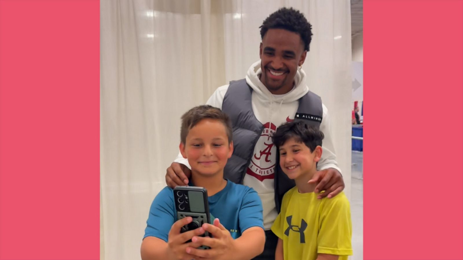 VIDEO: Young Jalen Hurts fans overjoyed to meet him