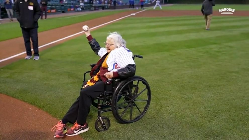 103-Year-Old Sister Jean Throws Out First Pitch At Cubs Game