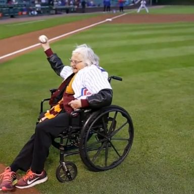 VIDEO: 103-year-old nun throws out first pitch for Chicago Cubs