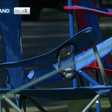 VIDEO: Pro golfer Gary Woodland hits unlikely shot into cup holder