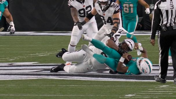 Dolphins' Tagovailoa taken to hospital after head injury, questions raised  about concussion protocol