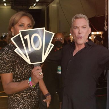 VIDEO: Robin Roberts cheers on Sam Champion for Bond night on ‘Dancing With the Stars’