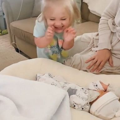 VIDEO: Watch the unforgettable moment this big sister meets her baby brother