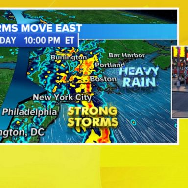 VIDEO: Severe storms and flooding rain moves into Northeast