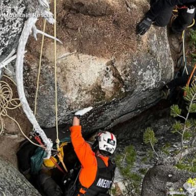 VIDEO: Hiker saved in dramatic helicopter rescue