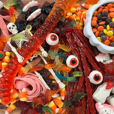 VIDEO: How to make a cute and creepy candy board for Halloween