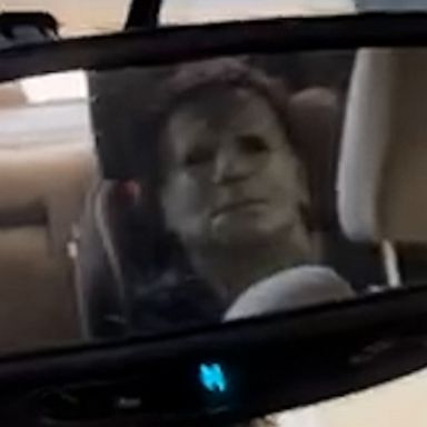 VIDEO: Mom gets Halloween surprise in her rearview mirror