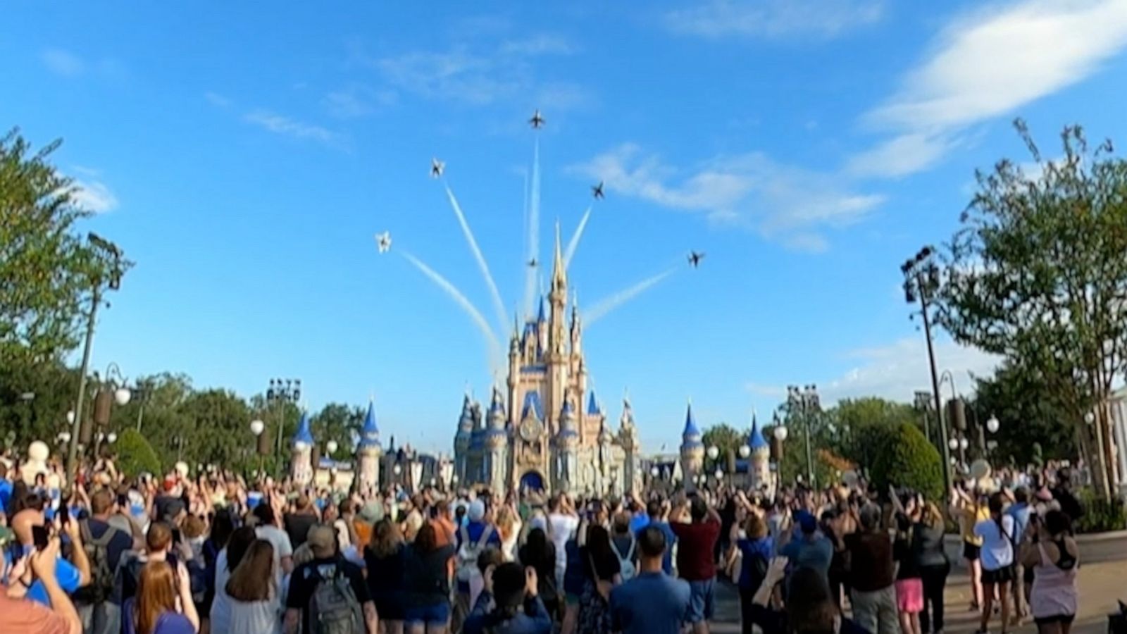 VIDEO: Watch the Thunderbirds fly over Disney’s Magic Kingdom