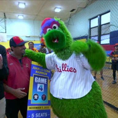 VIDEO: High school baseball coach surprised with World Series tickets