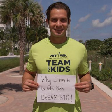 VIDEO: First-time marathoner hopes to inspire kids 