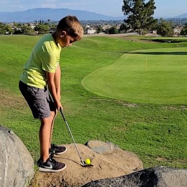 VIDEO: 8-year-old makes impressive golf shot