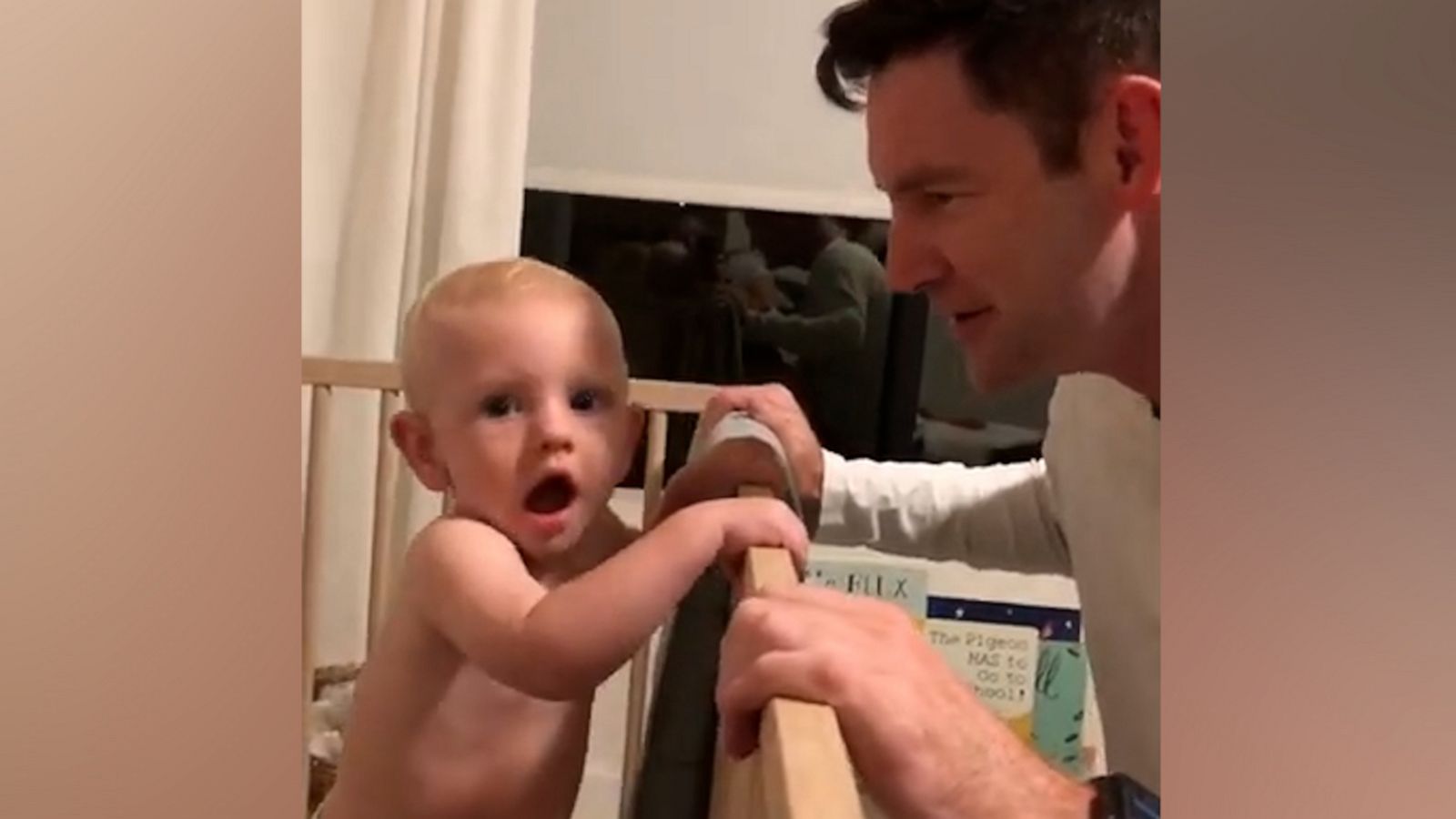 VIDEO: Baby confused by dad’s newly shaven face