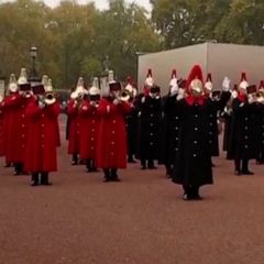 Royal guards perform 'Happy Birthday' for King Charles III