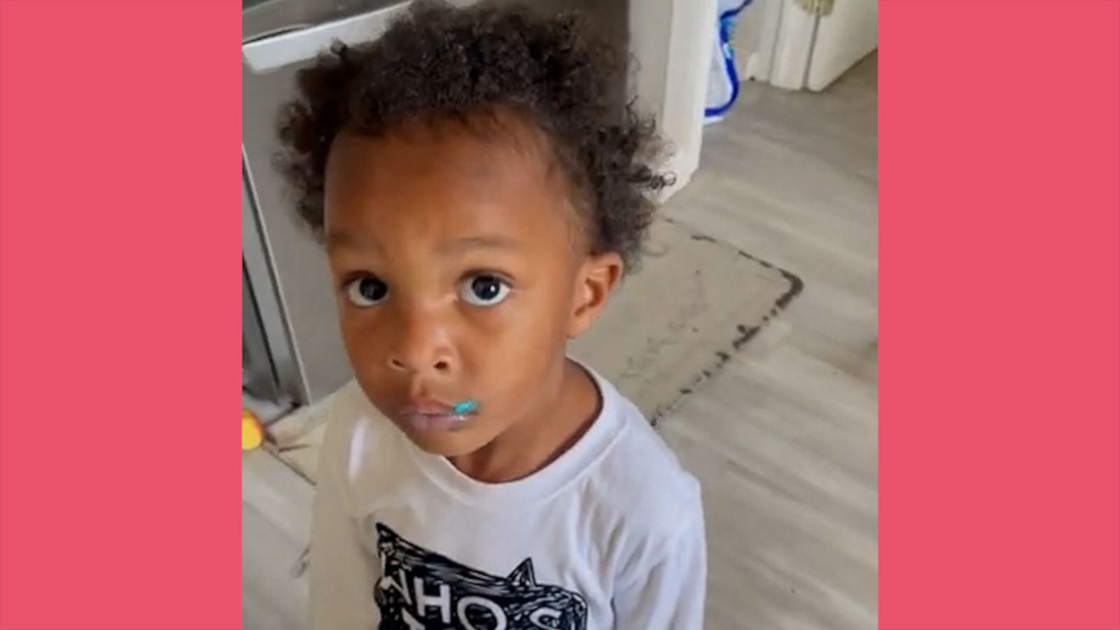 Boy Denies Eating Cake When Dad Asks But Hilarious Video Proves Otherwise Good Morning America 8674