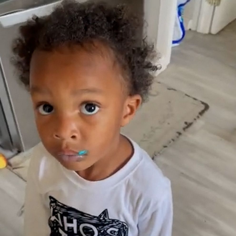 Boy denies eating cake when dad asks but hilarious video proves ...