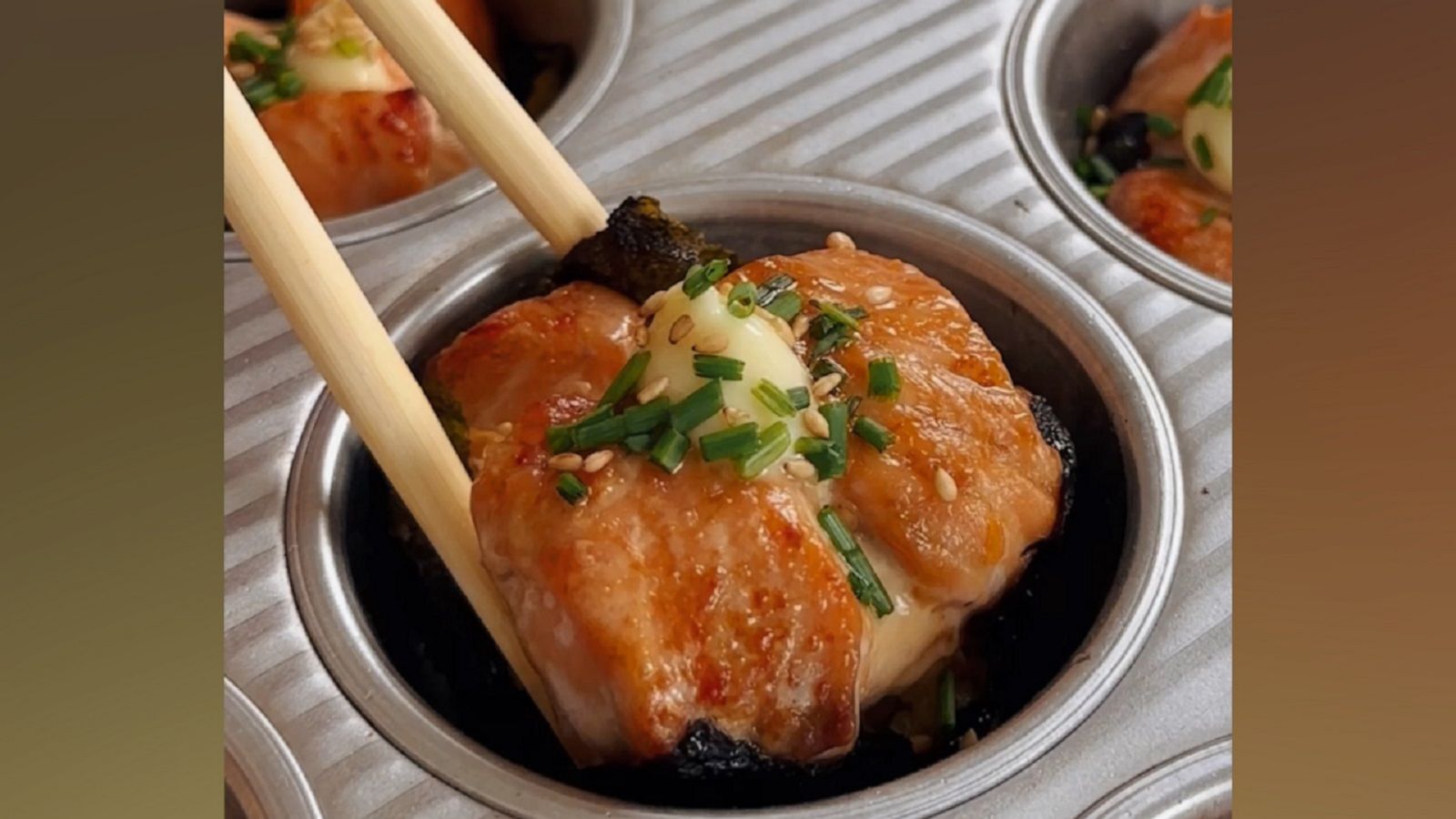 VIDEO: How to make the viral baked sushi 'muffins' as seen on TikTok