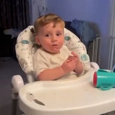 VIDEO: Toddler in disbelief after uncle steals his ice cream