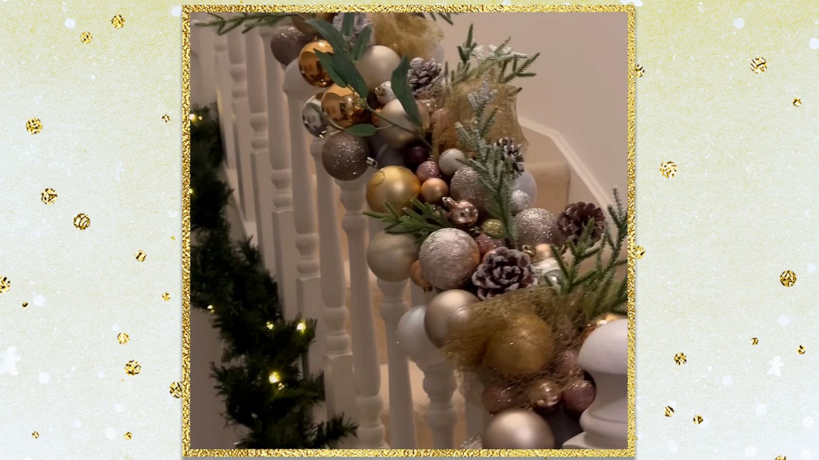 VIDEO: How to make this festive winter railing decoration using a pool noodle