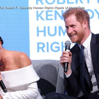 VIDEO: Prince Harry and Duchess Meghan accept award in New York