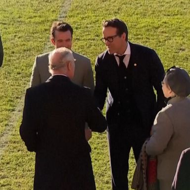 VIDEO: King Charles III meets Wrexham AFC owners Ryan Reynolds and Rob McElhenney